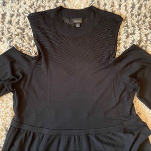 Torrid Cold shoulder A-line Knit Dress with Mesh